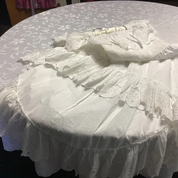 Vintage White CUT OUT. FABULOUS. ENUS  Women's Dress  Sz XS- NEW  WOW 💃💃💃💃💃 - Picture 3 of 9